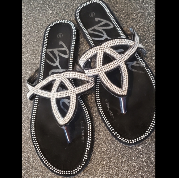 Bedazzled Rhinestone Sandals - Picture 3 of 4